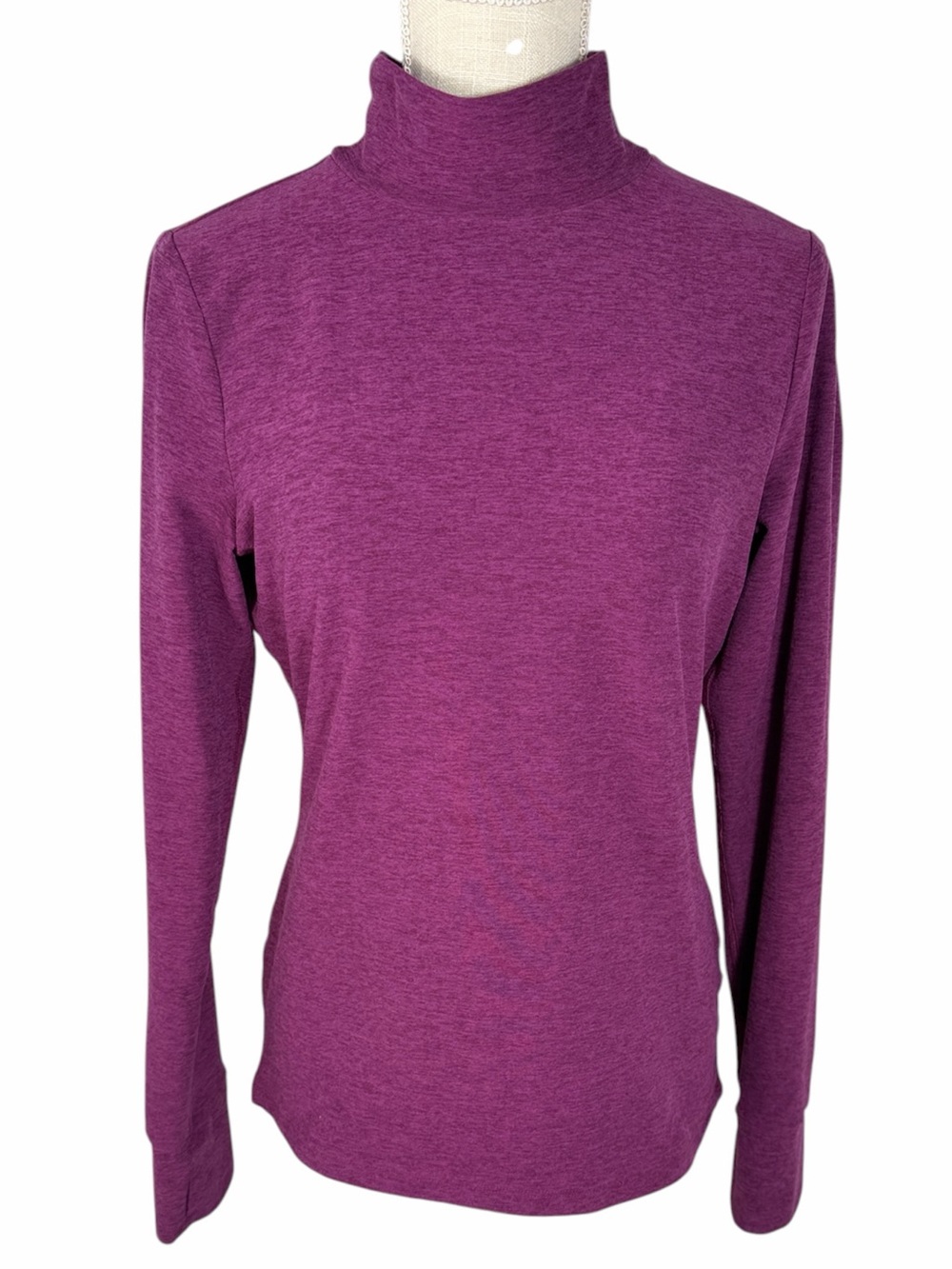 Beyond Yoga Purple Spacedye Captivating Turtleneck Pullover Long Sleeve Top - Picture 3 of 8